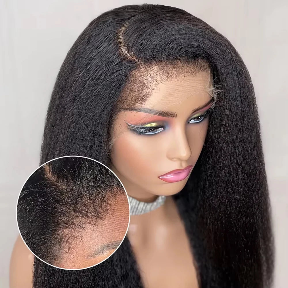 Kinky Straight Wig Made from Human Hair