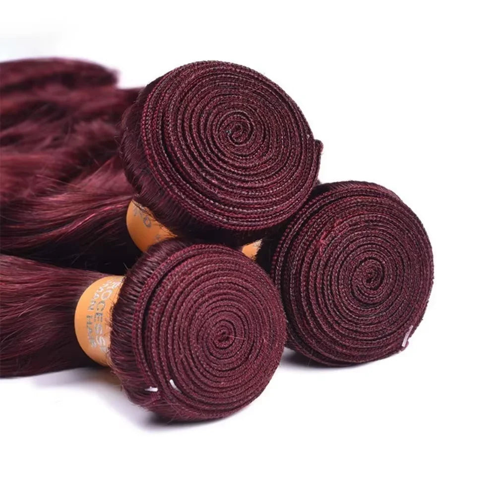 99j Burgundy Body Wave Bundles