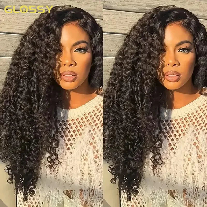 Burmese Curly Human Hair Kinky Culry 3 IN 1 Half Wig