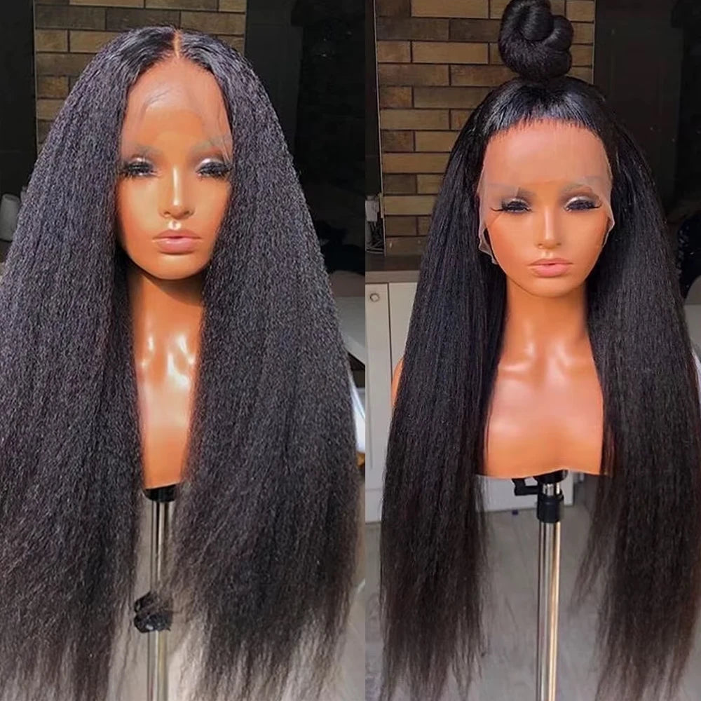 Kinky Straight Wig Made from Human Hair