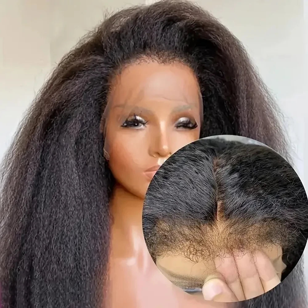Kinky Straight Wig Made from Human Hair